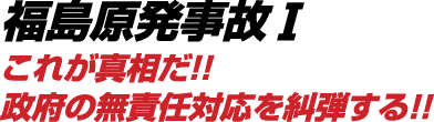 福島原発事故Ⅰこれが真相だ!!政府の無責任対応を糾弾する!!