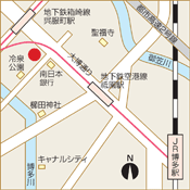播磨屋ステーション福岡の地図