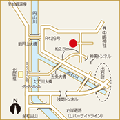 豊の岡工園店の地図